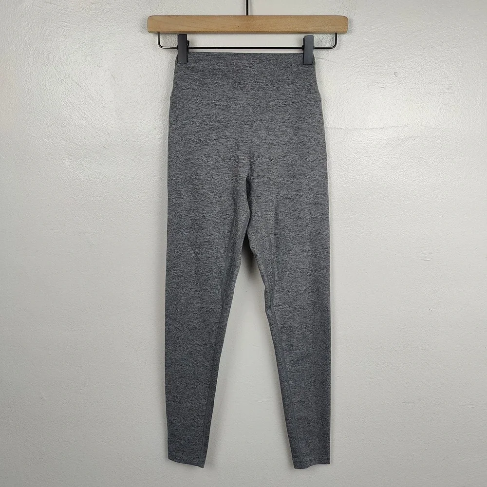 Vitality Leggings Womens XS Brushed Gray Heather High Waist Curved Glute Seam